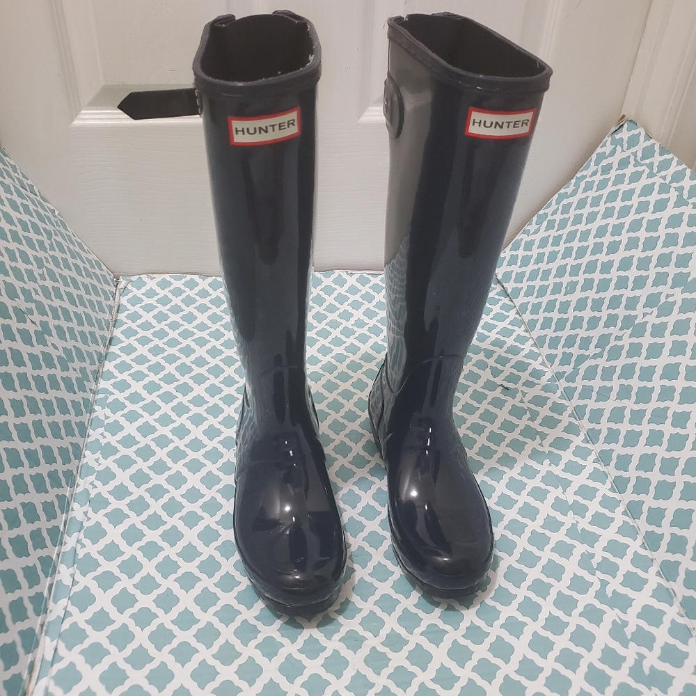Hunter Original Back Adjustable Gloss Rain Boots